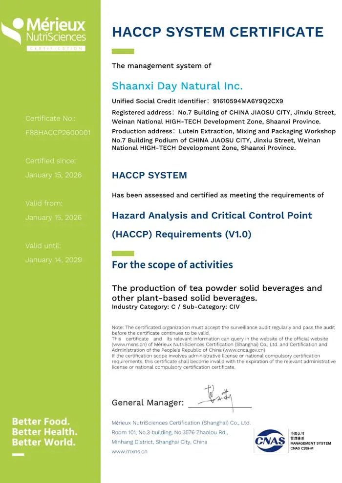 HACCP Certificate